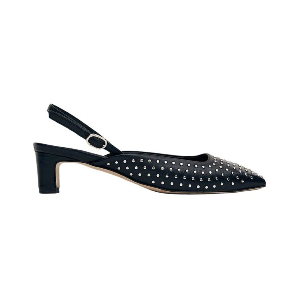 Alohas Lindy Studs Leather Pump, Black